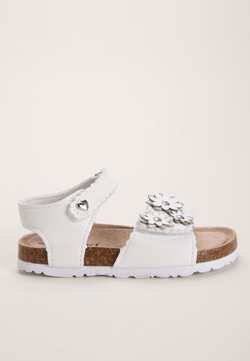 Amazon.com | Vonair Girls White Strappy Summer Sandals Open-Toe Fashion  Cute Dress Sandals Size 1 Big Kid | Sandals