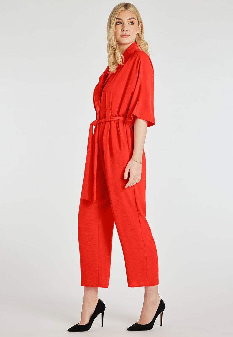 Utility Jumpsuit Red Sunset