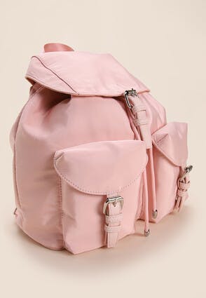 Older Girls Pale Pink Nylon Backpack 