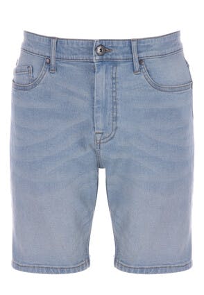 Mens Light Blue Distressed Denim Shorts 