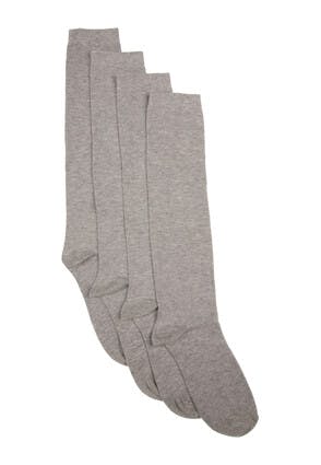 Womens 2pk Grey Knee High Socks | Peacocks