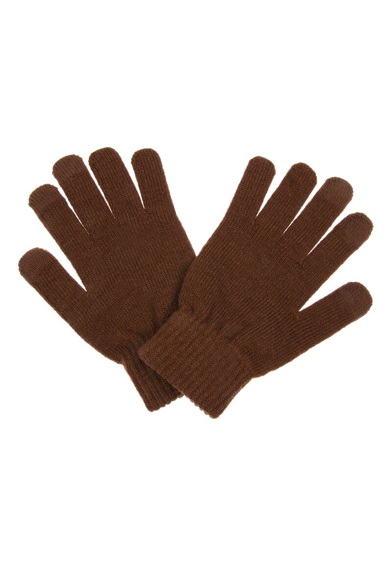Peacocks - Mens Brown Thinsulate Touch Screen Gloves