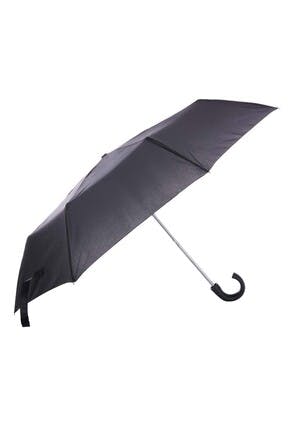 Mens Black Mini Crook Handle Umbrella 