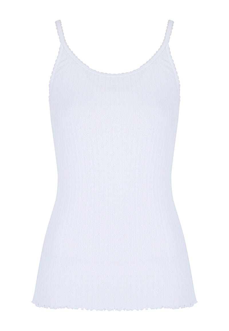 Womens Plain White Thermal Camisole Top | Peacocks