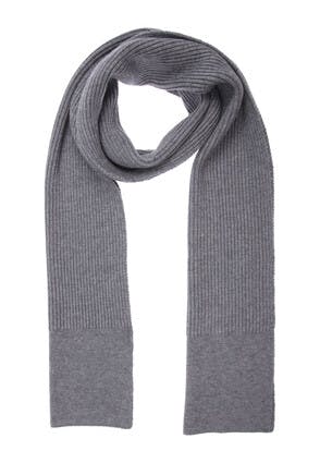 Mens Grey Supersoft Knitted Scarf