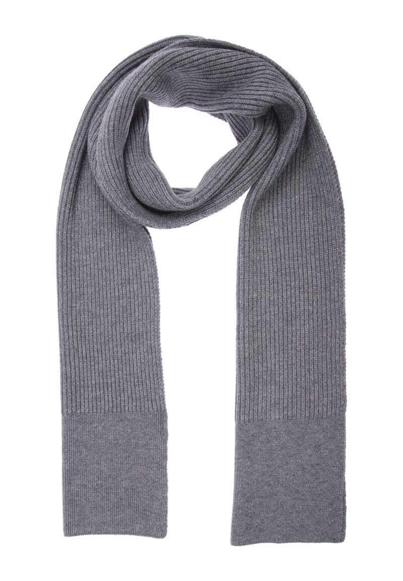 Peacocks - Mens Grey Supersoft Knitted Scarf