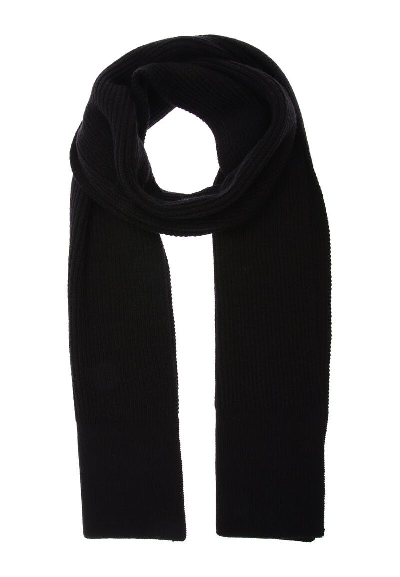 Peacocks - Mens Black Super Soft Knitted Scarf