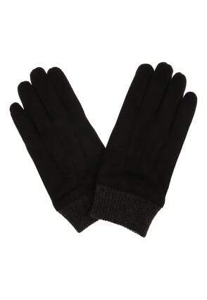 Mens Black Suette Glove
