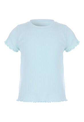 Younger Girl Mint Rib Short Sleeve Top