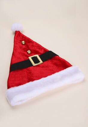 Womens Jingle Bells Red Santa Hat