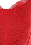 Womens Red Lace Corset Top