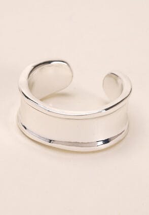 Womens Silver Double Halo Ring