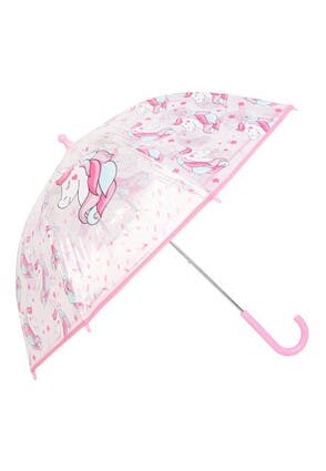 Kids Pale Pink Unicorn Umbrella