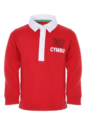 Younger Boy Red Welsh Rugby Shirt