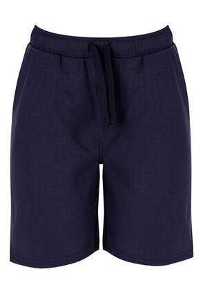 Younger Boys Solid Navy Drawstring Casual Shorts