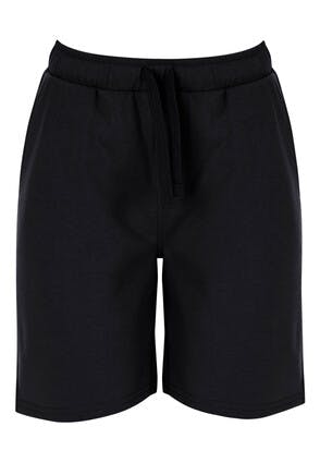 Younger Boys Solid Black Drawstring Casual Shorts