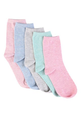 Girls 5pk Pastel Socks